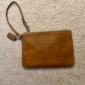 Coach Brown Leather Wristlet